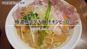 濃厚鳥ポタスープ!麺チキンヒーローの極濃は濃い味が好きな人にはたまらない